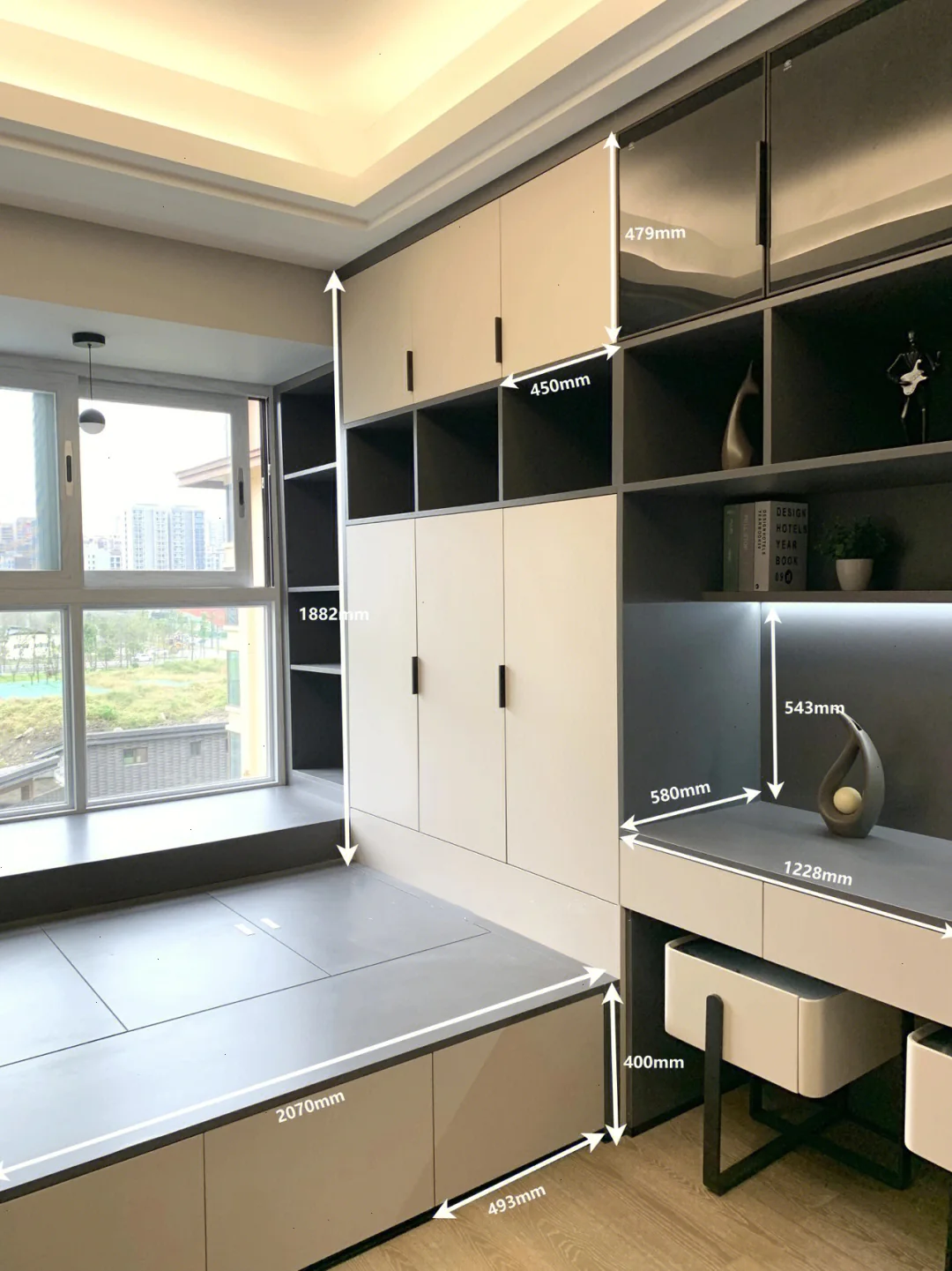 Custom TV and storage cabinet