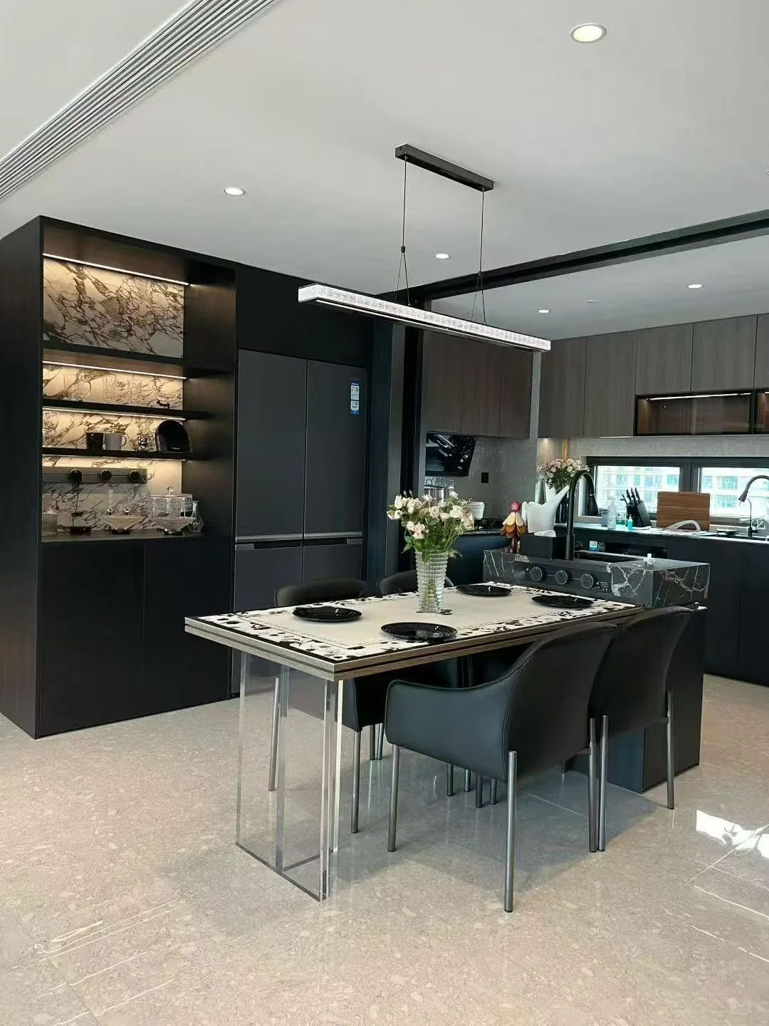 Dark kitchen cabinet project