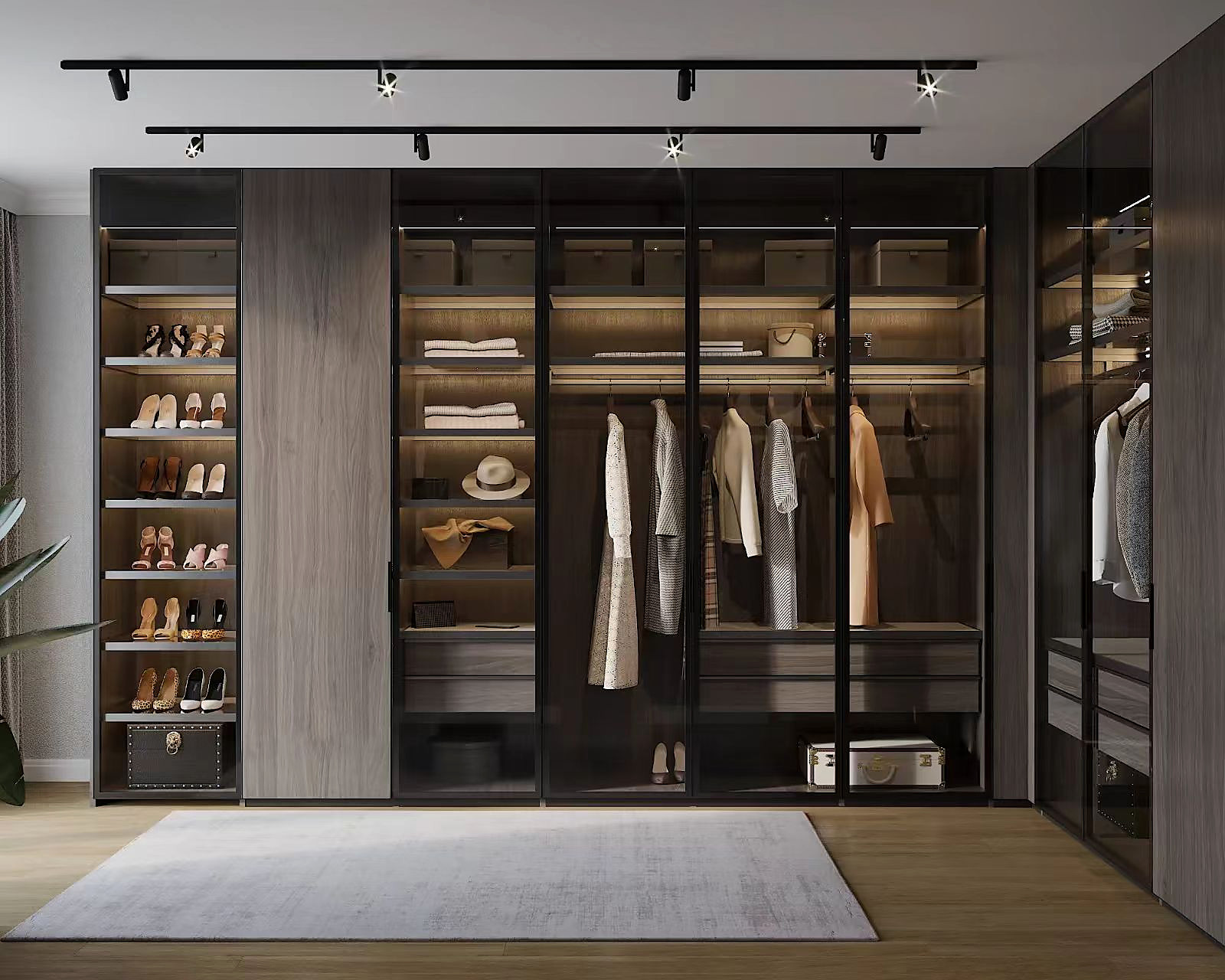 Walk-in wardrobe system